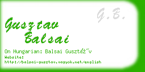 gusztav balsai business card